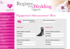 Engagement Anouncemnet on Register Your Wedding